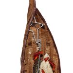 KE0009-59 Mini-Krippe Bananenblatt und Sisalfiguren H 16 cm Kenia