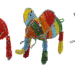 KE0002-69 Elefant XL Glasperlen und Draht 11x8 cm Kenia