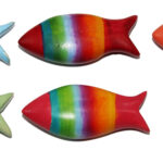 SP0143-17 Handschmeichler "Regenbogenfisch" Farbverlauf 5,5 x 2,5 cm Kenia